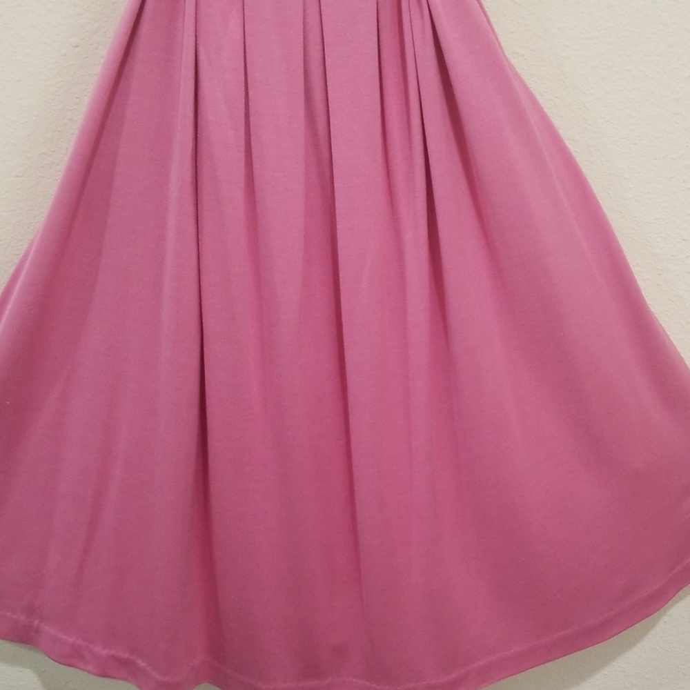 Banana Republic Dusty Rose Ruffled Sleeves Silk Dress - Picture 4 of 6